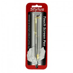 2 in 1 Slim Stylus Touch Pen with Writing Pen (Silver)